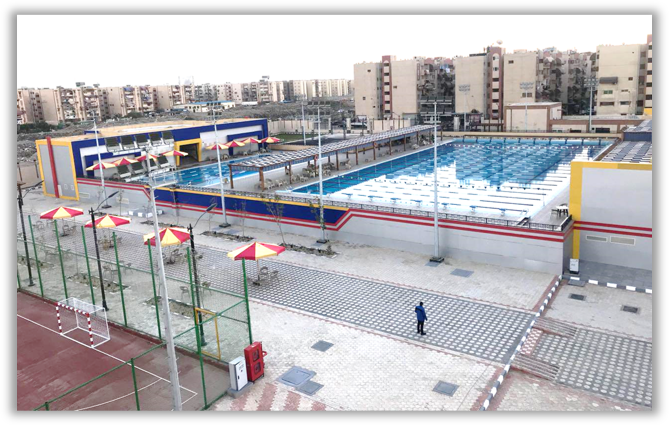 شركة الأهرام للمقاولات العامة تنفذ مشروع القرية الأولمبية ببورسعيد